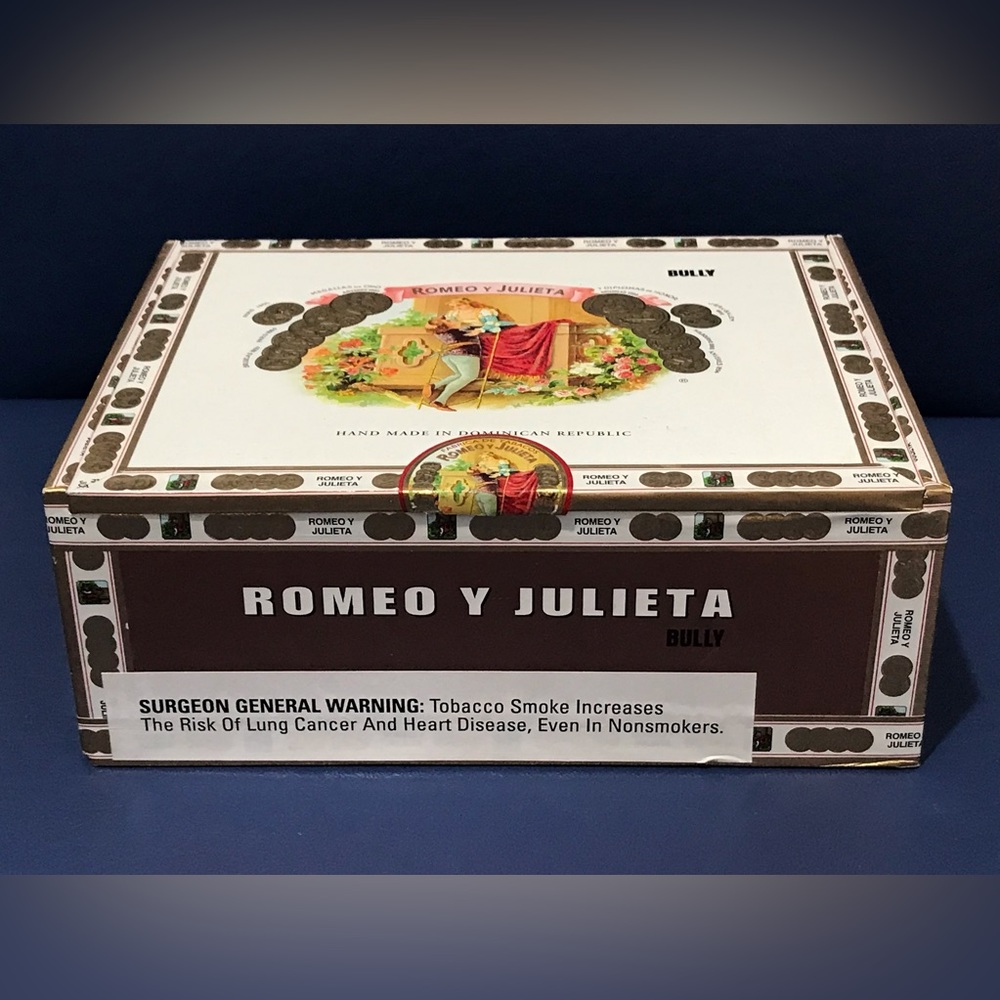 Handmade Romeo y Julieta Bully empty cigar box